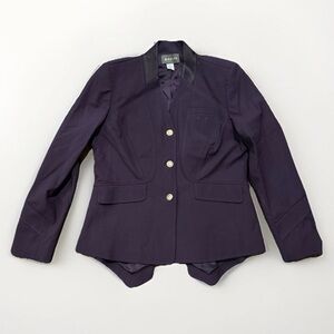 Zac Posen Delta Flight Crew Blazer Jacket Purple Plum Lands End Women’s Size 14